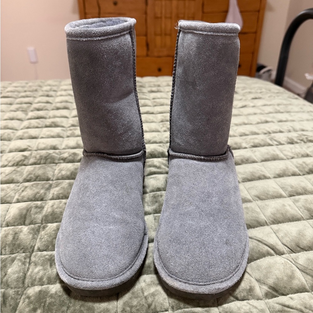 Gray Suede Bearpaw Boots